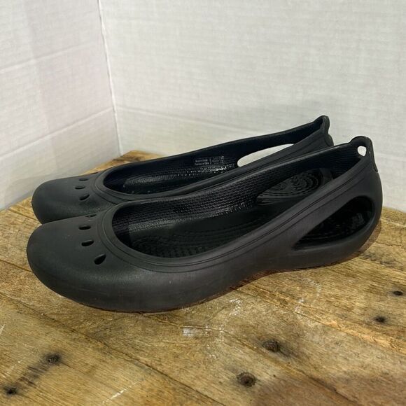 Crocs Kadee black Ballet‎ Flats Comfort Slip On Shoes - Picture 1 of 7
